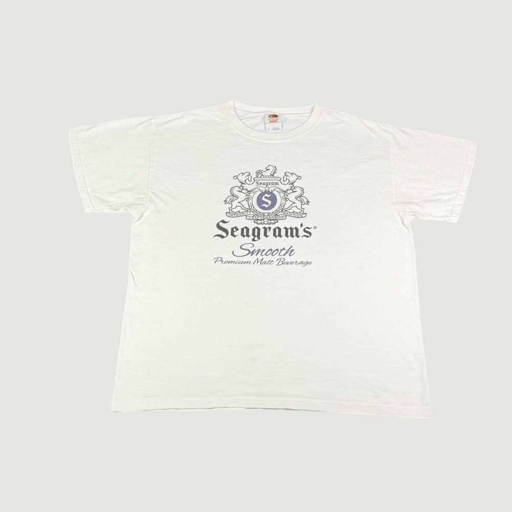 Seagrams Smooth Premium Malt Beverage T-Shirt White Fruit of the Loom Mens L